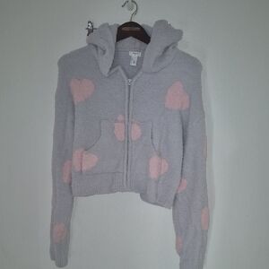 Forever 21 Soft Gray Textured Hoodie